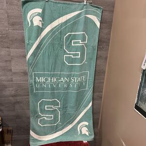 Michigan State University Spartans Vintage Beach Towel College Sparty 28” X 55”